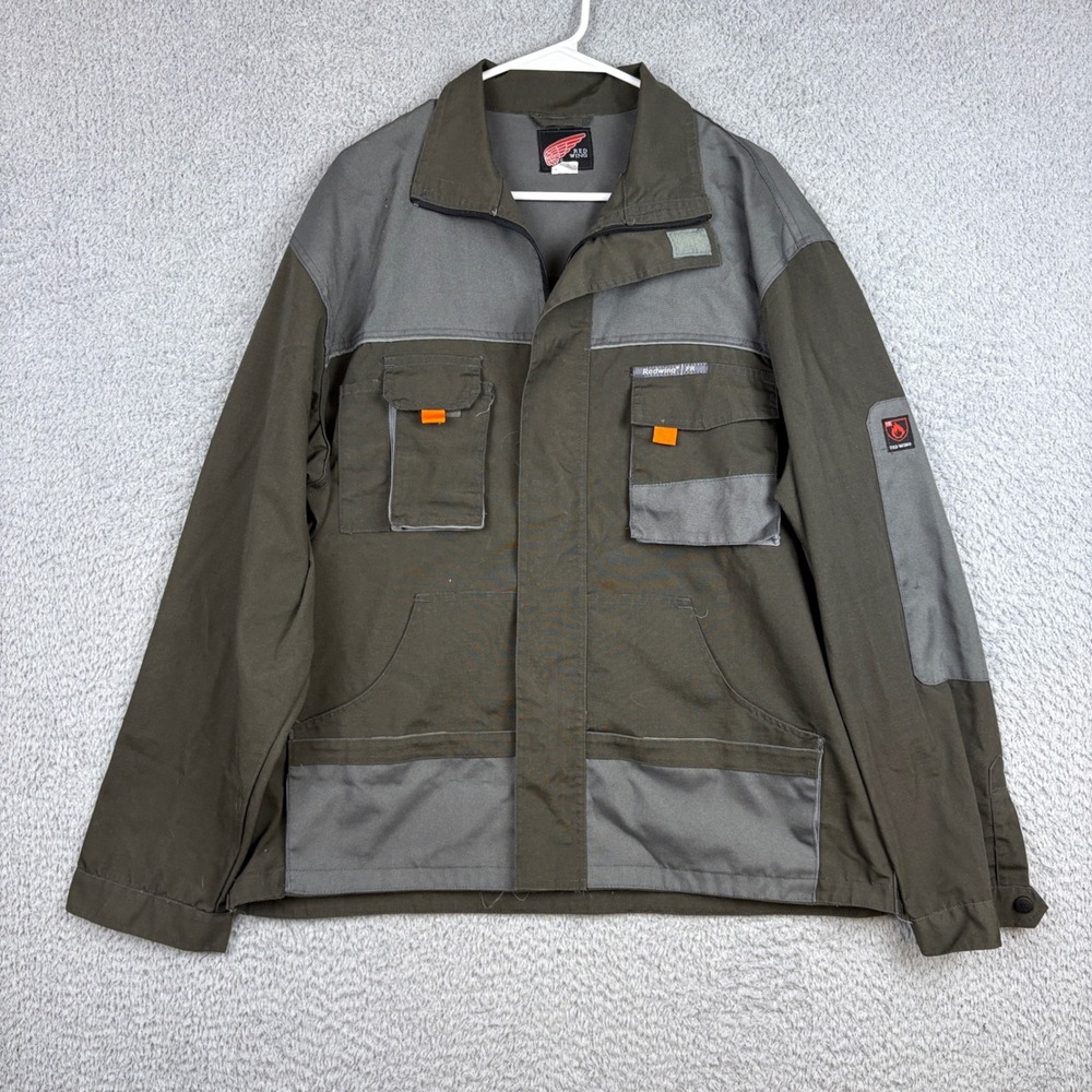 Red Wing Jacket Mens 48 2XL Brown FR Flame Resistant Utility Workwear Coat Work